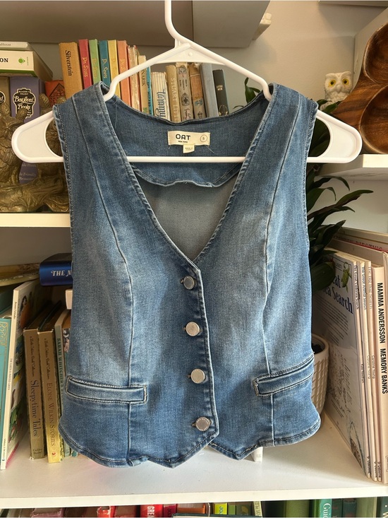 Oat New York Tops - Oat New York Light Blue Denim Vest